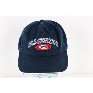 Vintage Faded Slazenger Golf Spell Out Adjustable Cotton Dad Hat Navy Blue